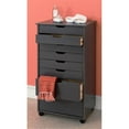 thumbnail image 2 of Riverbay Furniture Solid Wood Gray Storage Cart Rectangular Mobile 40.5" Unassembled, 2 of 20