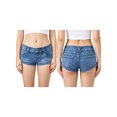 thumbnail image 2 of LMLYSoH Women's Mini Denim Shorts with Pockets Stylish Solid Color Skinny Low Rise Jean Shorts, 2 of 9