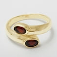 thumbnail image 4 of LBG British Made 14k Yellow Gold Natural Garnet Womens Band Ring - 33 size options - Size 9.75, 4 of 6