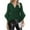 Green #008, variant on Womens Ruffle 3/4 Sleeve Sparkly Tops Sequin V Neck Blouses Dressy Elegant Fancy Glitter Shirts Green 2XL