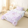 thumbnail image 2 of Manfei Cute Unicorn Animals Twin Comforter Sets For Girls,Dreamy Princess Castle Theme Bedding Set For Kids,Colorful Stars Reversible,2-Piece, 2 of 7