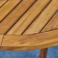 thumbnail image 5 of Noble House Casa 3 Piece Wooden Round Patio Dining Set in Teak and Gray, 5 of 8