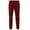 Burgundy, variant on J. METHOD Men’s Jogger Pants Casual Moto Biker Zipper Slim Fit French Terry Fleece Tapered Leg Elastic Waist NEMP20 Wheat M