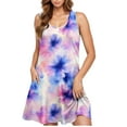 thumbnail image 5 of Uaswgudfs Sleeveless Floral Embellished Midi Dress for Women - Summer Casual Sundress with Functional Pockets & Flowy Tank Design, 5 of 5