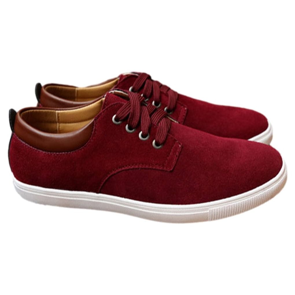 Baohd Stylish And Durable Casual Sneakers For Men Easy To Wear Safety Shoes Work Shoes Shoes Men Footwear Breathable Wine Red 38 Walmart