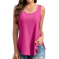 thumbnail image 3 of Lindbes 2024 Été Nouveau Débardeur Sans Manches à Col Rond pour Femmes Couleur Unie Suspendu Décontracté avec Grande Réduction Prix de Gros, 3 of 7