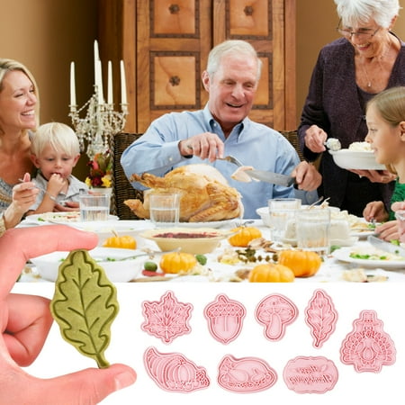 

Thanksgiving Cookie Cutter Set 6 Pcs Cookie Cutters Mold For Making Corn Maple Leaves Turkey Pie Mold 3D Mini Fondant Cookie