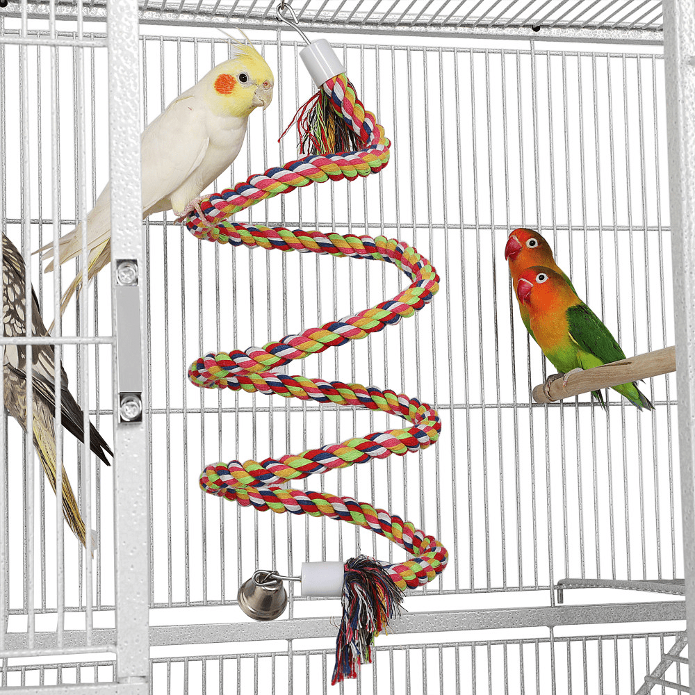 Renwick 69" H Extra Large Rolling Bird Cage with Detachable Stand, White