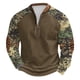thumbnail image 2 of Blusas y camisas de manga larga con cuello redondo para hombre, sudadera con capucha de cuello redondo con cremallera y estampado, sudadera de manga larga, blusa de poliéster para hombre, 2 of 4