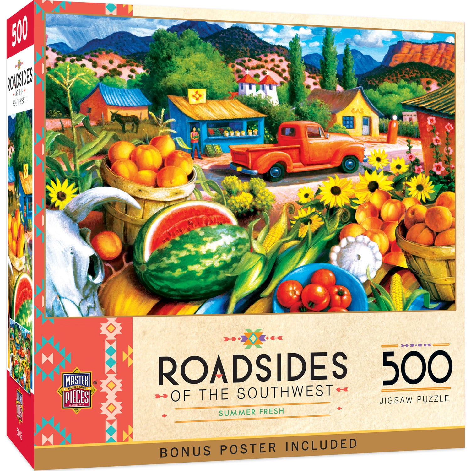 MasterPieces Roadsides 500 Piece Jigsaw Puzzle for Adults - Summer Fresh Theme 21"x15"