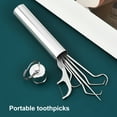 thumbnail image 2 of Ensemble de Cure-Dents Réutilisables Écologiques en Acier Inoxydable 304 et Aluminium - Conception Longue de 3 Pcs avec Étui de Rangement Portable pour Soins Buccaux, Outils de Nettoyage Dentaire Durables et Antirouille, Plusieurs Options Offertes, 2 of 5