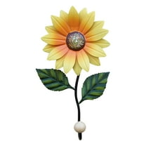 Mrmaere Small Daisy Wall Hanging Metal Wall Flower Art Flower Wall Decorations Jacket Hangers Hanging Racks for Clothes Heavy Duty Key Storage Iron Flower Wall Rose C