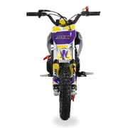 SYX MOTO VK 58cc 4-Stroke Gas Pull Start Mini Bike for Kids, Yellow/Purple