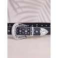 thumbnail image 4 of ESTRAPVIA Rhinestone Belt for Men & Women, Western Cowboy Cowgirl Belt with Bling Cross Design for Jeans, 4 of 5