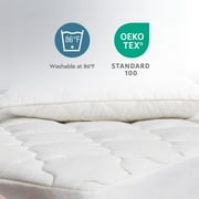 Yatas Bedding Wool Mattress Protector, Mattress Cover with 100% Cotton Cover & Special Certificated Wool Filling, Bed Cover and Protector, Ecru (Twin Size - 18 Depth)