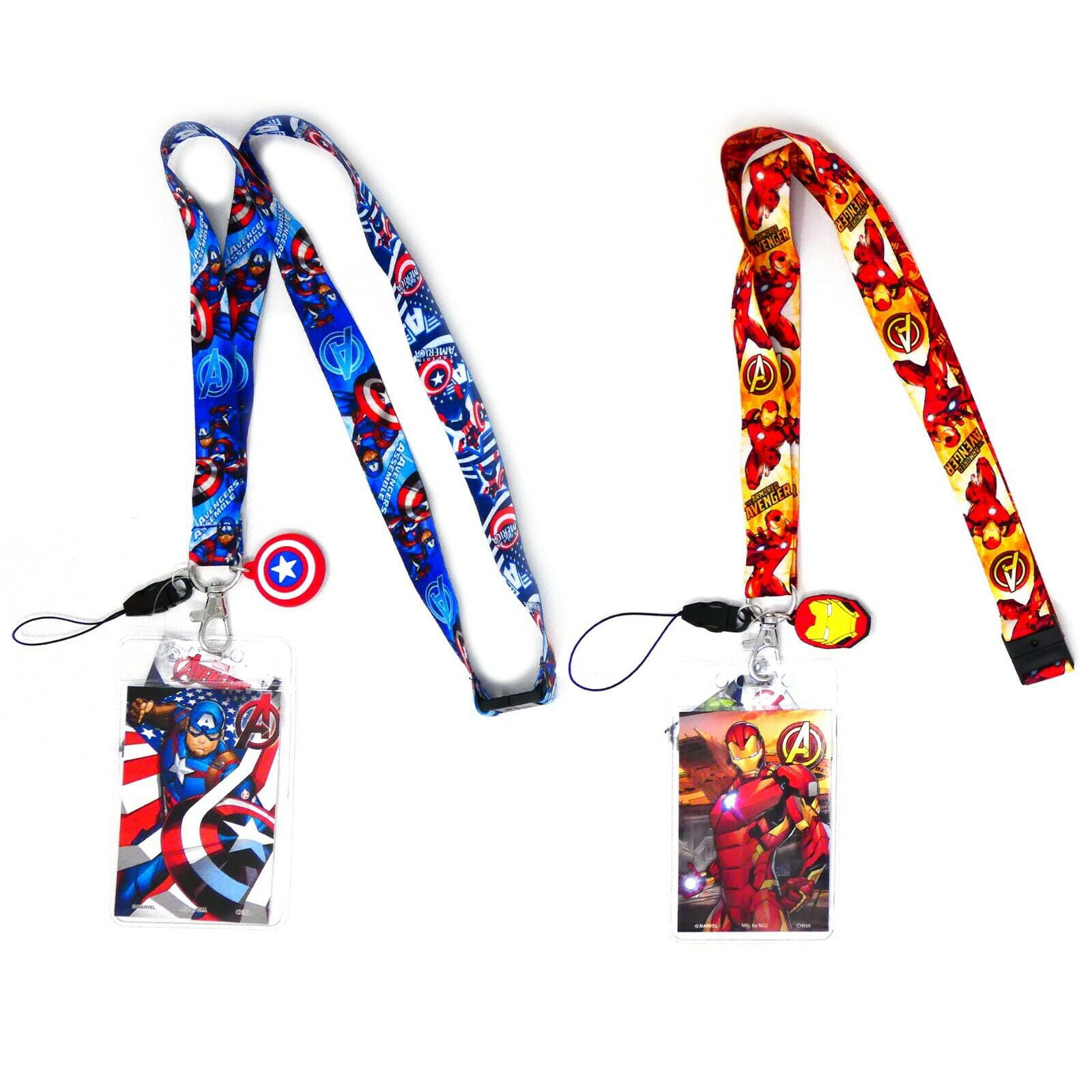 IRON MAN Lanyard Neck Strap Keychain ID Badge Holder Marvel comics avengers