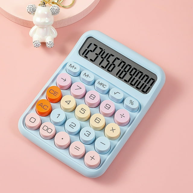 Calculatrice, Bouton Rond Écran Lcd Adapté Bureau Mignon Présentoir de Bonbons - Bouton Mignon Bonbon D Convient 12 Bouton Lcd Enfants Bureau Bouton Usage de Bureau 12 Bouton Enfants 12 Qisuo