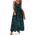 thumbnail image 1 of Vestido sin mangas de nube de datos binarios Vestido de invitada de boda 2024 Ropa femenina, 1 of 7
