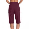 thumbnail image 4 of Holzkary Womens Capris with Pockets Loose Fit Casual Capri Pants Dressy Lightweight Ladies Baggy Cargo Pants for Hiking Capris Cargo Pants Summer Hiking Pants Lightweight Outdoor Quick Dry Pants, 4 of 8