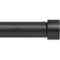 thumbnail image 1 of Ivilon Tringle à Rideaux - Design Style Embout 1 Pouce. 72 à 144 Pouces Couleur Noir, 1 of 5