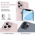 thumbnail image 2 of Liquid Silicone Case for iPhone 11 Pro Max, [Flat Edge Design] [Camera Protection] [Anti Fingerprint] 4 Layers Protect Scratch Proof Anti Drop Microfiber Phone Cover, 6.5", Pink, 2 of 14