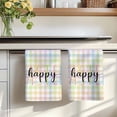 thumbnail image 7 of Easter Kitchen Towels Set of 1, Colorful Checkered Plaid Spring Gingham Textured Absorbent Dish Towels for Kitchen, Microfiber Hand Towel, Quick Drying Tea Towel for Cleaning Decorative Dishcloths, 7 of 7