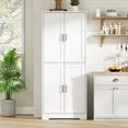 thumbnail image 2 of Jotoa Kitchen Pantry Cabinet, 70" Freestanding White Pantry Storage Cabinet with Doors and Shelves, for Bathroom, Dining Room, Living Room, 2 of 7