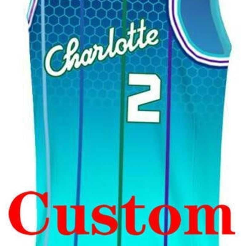 NBA_ 75th Custom Jersey Charlotte''Hornets''Men Women youth 2