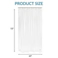 thumbnail image 3 of Bathway Shower Curtain Liner, 60"W x 72"L Waterproof PEVA Plastic Shower Curtain Liner for Bathroom with Magnets, Mold & Mildew-Resistant, Lightweight, Clear, 3 of 8