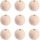 thumbnail image 1 of Cuentas de madera de 40 mm, 30 piezas de cuentas de madera grandes, bolas de madera natural, cuentas sueltas, cuentas espaciadoras de madera para manualidades, decoración de granja, fabricac, 1 of 5