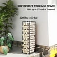 thumbnail image 3 of CoSoTower Porte-Bûches Extérieur, Support de Bûches Robuste, Rangement Vertical pour Cheminée, Capacité de 220 lbs, 13 Pouces x 13 Pouces x 43 Pouces, Noir, 3 of 7