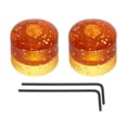 thumbnail image 1 of Uxcell Dome Knobs Guitar Knob 6mm Flake Glitter Brown Plastic Volume Tone Control with Inner Hexagon Spanner 2 Pack, 1 of 6