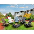 thumbnail image 4 of Cozyhom Chairs Set of 4, All Weather Resistant Modern Poly Lumber Fire Pit Chairs, Composite Adirondack Chairs 350 Lbs for Outdoor Patio Deck, Teak, 4 of 7