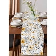 thumbnail image 4 of Yellow Floral Spring Table Runner 36 Inches, Elegant Gray Summer Botanical Bed Runner Dresser Scarves Tabletop for Indoor Outdoor Parties/Ceremony/Banquet, 13"x 36", 4 of 8