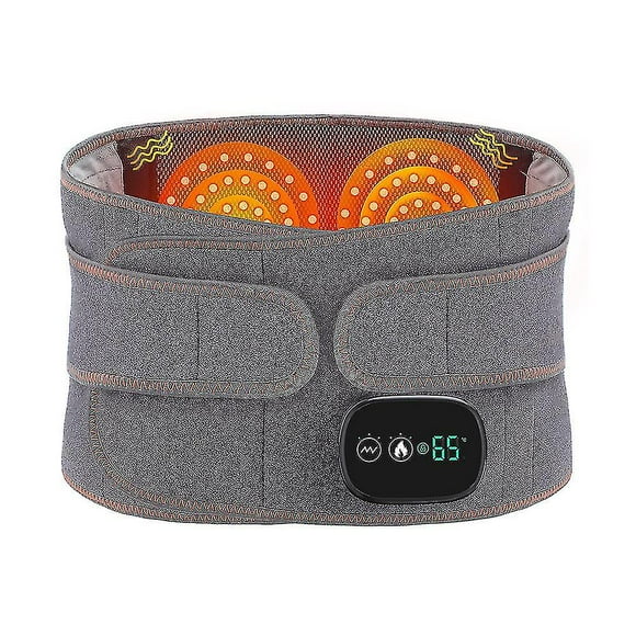 Electric Waist Massa Vibrat For Back Period Cramp Massar Relieve Pain Belt Red Hot Compress Spine