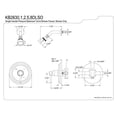 thumbnail image 2 of Kingston Brass KB2631DLSO Single Handle Shower Faucet, 2 of 2