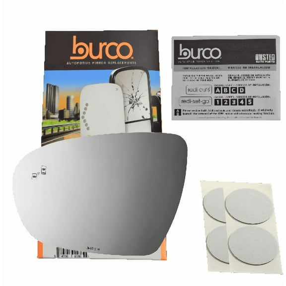 Burco Side View Mirror Replacement Glass - Clear Glass - 4573B