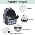 thumbnail image 4 of Golden Retriever Puppy and Flora Backpack for School, Cute School Bag with Adjustable Shoulder Straps and Padded Back, 15.3"x11"x6.7", 4 of 5