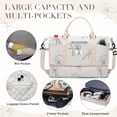 thumbnail image 3 of Gynky Travel Duffle Bag for Women Floral Weekender Bags with Shoe Compartment Carry on Overnight Bag Gym Tote Duffel Bag with Wet Pocket Hospital Bags for Travel Essentials, 3 of 9