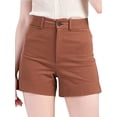 thumbnail image 1 of Lucakuins - Pantalones cortos ajustados de verano para mujer, color sólido, cintura alta, elásticos, informales, con bolsillos Lucakuins moda, 1 of 6