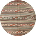 thumbnail image 1 of Ahgly Company Indoor Round Contemporary Sienna Brown Southwestern Area Rugs, 6' Round, 1 of 6