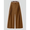 thumbnail image 3 of INCERUN Men's Wide Leg Pants High Waist Casual Baggy Trousers, 3 of 4