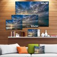 thumbnail image 3 of Sunset with Dramatic Sky and Sea - Seashore Canvas Art Print, 3 of 4