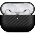 thumbnail image 2 of Compatible with AirPods Pro 3rd Generation Case Cover (Not for Pro 2nd Gen), Made of Vegan Leather, Carbon Fiber Style, Protective Hard Shell Cover for AirPods Pro 3 - Black, 2 of 8