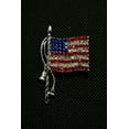 thumbnail image 5 of American Flag Brooches Lapel Pins USA National Flag Sparkling Crystal Rhinestone 4th of July Patriotic Jewelry, 5 of 9