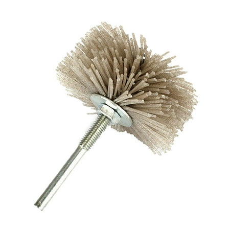 

Fsqjgq Scrub Brush for Cups Handle Brush Head 6 Flower Abrasive Mm Nylon Wheel Wooden Polishing Tools Home Improvement Jewelry for and Bulk Nylon Yarn+Metal White