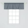 thumbnail image 2 of Ambesonne Geometric Window Valance, Eastern Japanese Tile, 54" X 18", Charcoal Grey Dark Blue, 2 of 3