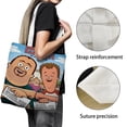 thumbnail image 3 of Universal Basic Guys Bolso de tela con estampado de lienzo para mujer, bolsa de compras reutilizable y estética, con cremallera interior, regalo para mujer,40*40cm., 3 of 6