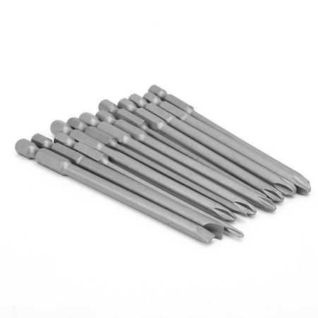 

12Pcs Screwdriver Bit Set Slot Cross Chrome Vanadium Steel for Electric Tools 100mm