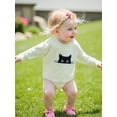 thumbnail image 5 of Rovasas Baby Romper, Long Sleeve Crew Neck Cat Print Fall Casual Bodysuit, 5 of 9